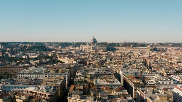 Aerial view of Vatican and St. Peter's Basilica