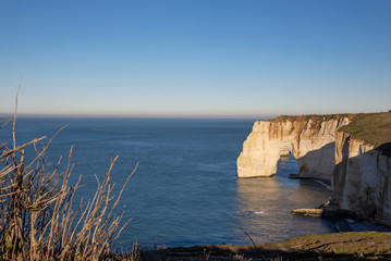 Panorama on the Norman cliffs between Le Tilleul and Etretat