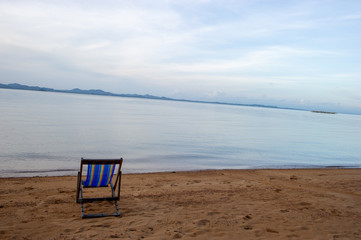 The sea and the blue sky, clean white sky, beautiful in nature