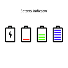 Battery indicator icon , icon set