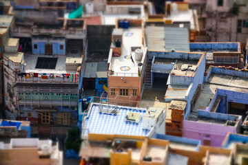 Tilt shift lens - Jodhpur ( Also blue city) is the second-largest city in the Indian state of...