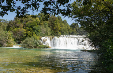 Waterfalls. Cascade. National Park. Croatia. Water. River Krka