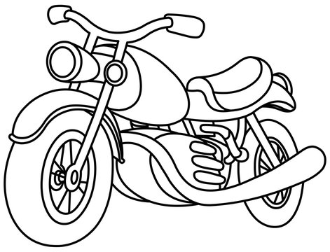 Outlined motorcycle