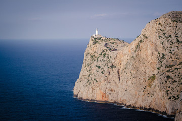 Fototapeta na wymiar Lighthouse on Cap de Formentor. Mallorca island, Spain