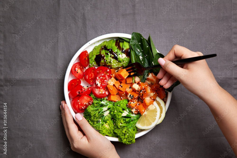 Canvas Prints healthy vegan bowl.