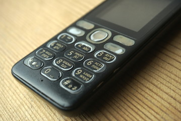 Obraz premium The Push-button mobile phone close-up