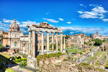 Fototapeta na wymiar Forum Romanum During a Sunny Day, Rome