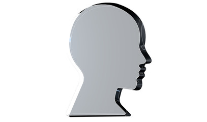 Mind, brain power and energy concept 3d.