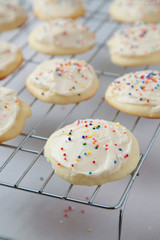 cookies with icing and sprinkles