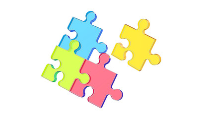 puzzle hand solution concept business 3d.