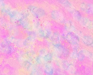 pink background with cute litlle and biger Snowflakes 