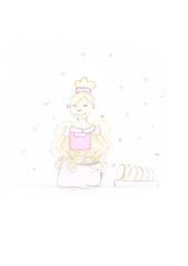 Puderzuckerfee Helene spült und wischt die Teller ab und das geht echt zabzerab