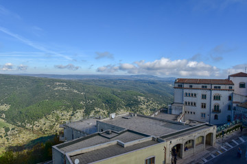 Fototapeta na wymiar Monte Sant'Angelo Panorama by Morning