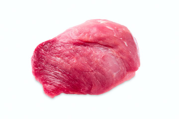 Fresh raw pork meat isolated on white
