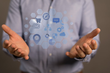 Cloud computing concept - connect to cloud
