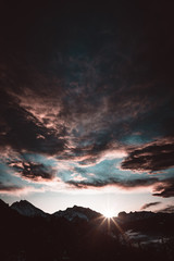 Fototapeta premium sunset in the mountains