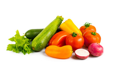 set of vegetable isolated on white background