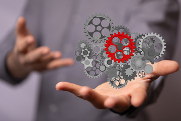 Gear With Success Concept digital.