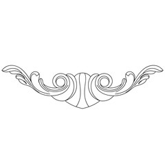 Fototapeta premium vintage baroque ornament, corner. Retro pattern antique style acanthus. Decorative design element filigree calligraphy vector. - stock vector