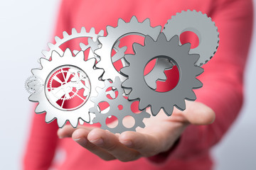 Gear With Success Concept digital.