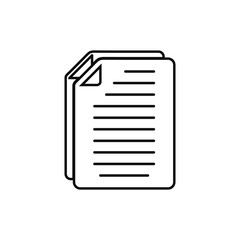 Document line icon. Flat style vector EPS.