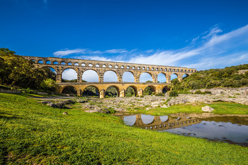 Romeins aquaduct Pont du Gard - Nmes, Frankrijk