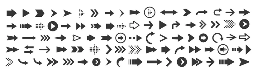 Tuinposter Vector illustration of arrow icons set © Anatolii