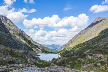 Fototapeta na wymiar Kuiguk lake. Altai Mountains. Russian landscape