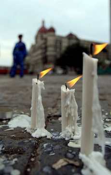 Candle burning in the respect or in the memory of 26/11 Mumbai attack
