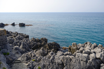 sea and rocks, cefalu, countryside, small town, village, sicily, italy, italien,summer, vacation