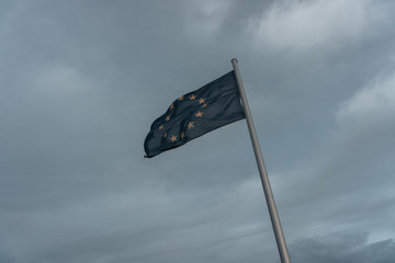 Europa Fahne im Wind