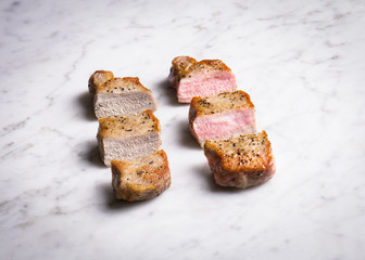 Close up of grilled white meat