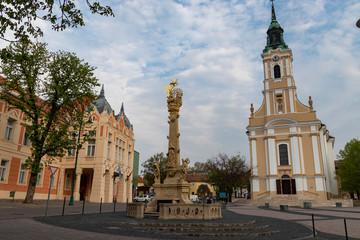 Old Town Square in Szekszard, Hungary