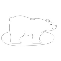 bear cartoon , vector illustration,lining draw