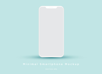 Minimalist modern clay mockup smartphones for presentation, application display, information graphics etc. Vector EPS.