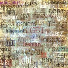 LGBT concept. Conceptual lesbian, gay, bisexual, and transgender poster design.