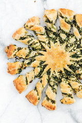 Sunflower Spinach Puff Pastry Tart