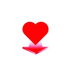 Heart, Symbol of Love and Valentine's Day. Red Icon Isolated on White Background. Vector illustration.