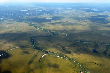 View of the Chukchi Tundra from a height