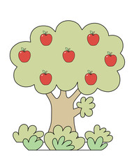 apple tree drawing
