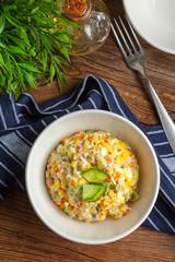 Russian traditional salad.