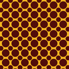 Brown and yellow polka dot background