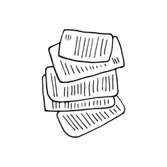 Single element of notebook in doodle business set. Hand drawn vector illustration for cards, posters, stickers and professional design.