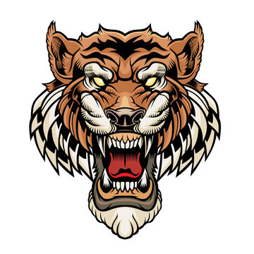 Tiger head. 