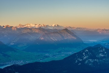 Naklejka na ściany i meble Mount Rigi Switzerland