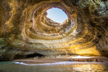 Benagil Sea Cave on Praia de Benagil, Portugal