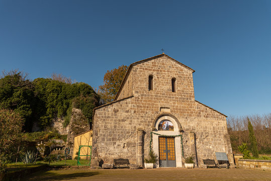 Teano, Campania, Italy. Church of San Paride ad Fontem. View of the main facade