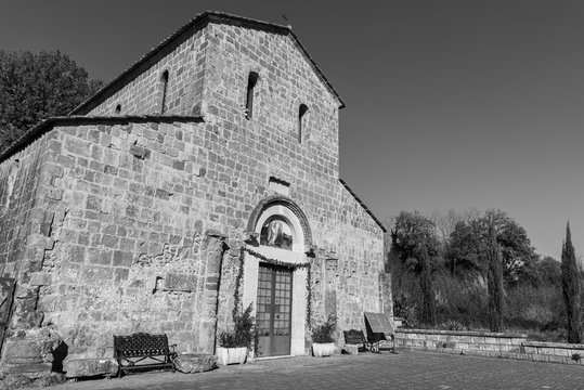 Teano, Campania, Italy. Church of San Paride ad Fontem. View of the main facade