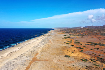 Aerial view over North coast - Curaçao/Caribbean /Dutch Antilles