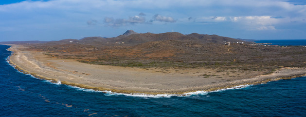 Aerial view over North coast - Curaçao/Caribbean /Dutch Antilles